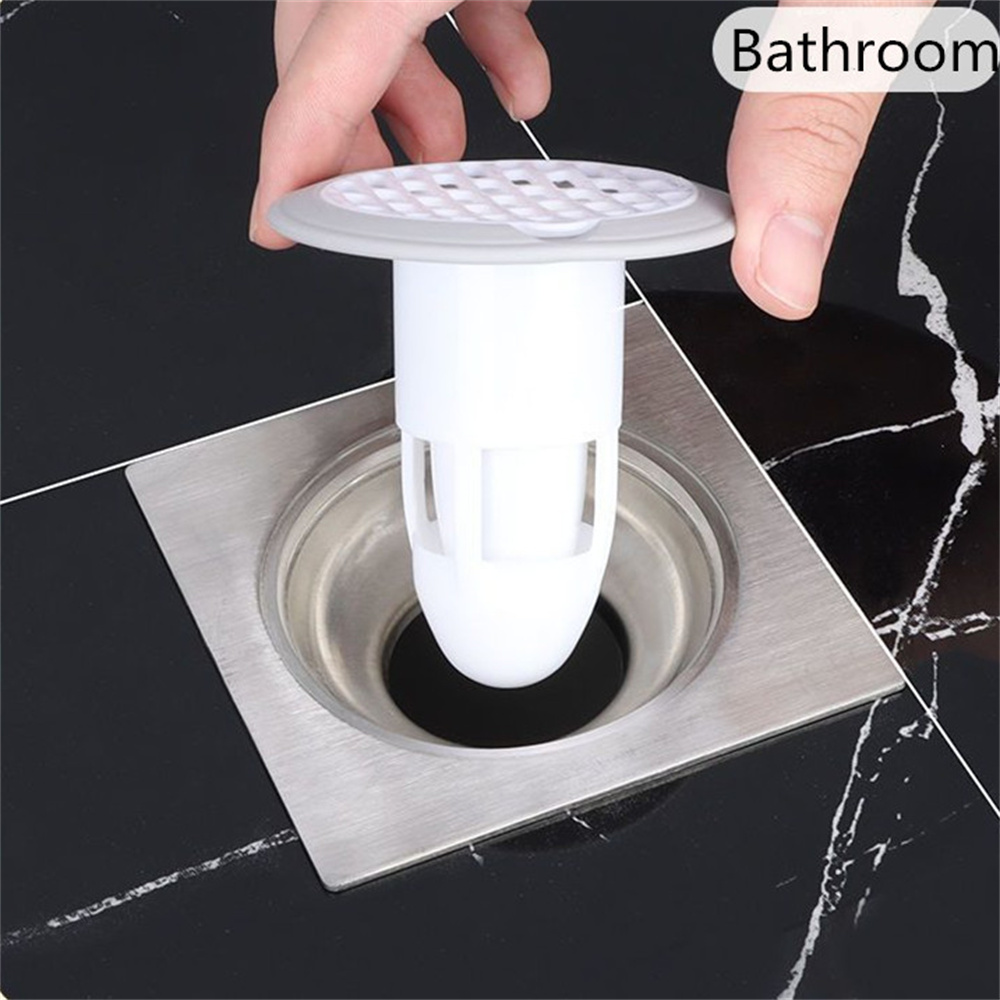 Bath Shower Floor Strainer Silicone Floor Drain Core Kitchen Bathroom Water Drain Filter Cover Plug Trap Siphon Sink Deodorant