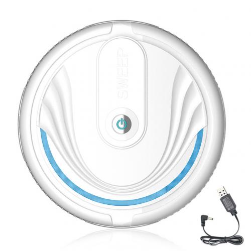 Household Mute Automatic Smart Clean Robot Vacuum Cleaner Floor Sweeping Efficient Portable Dust Remover The bottom is a: White  Rechargeable