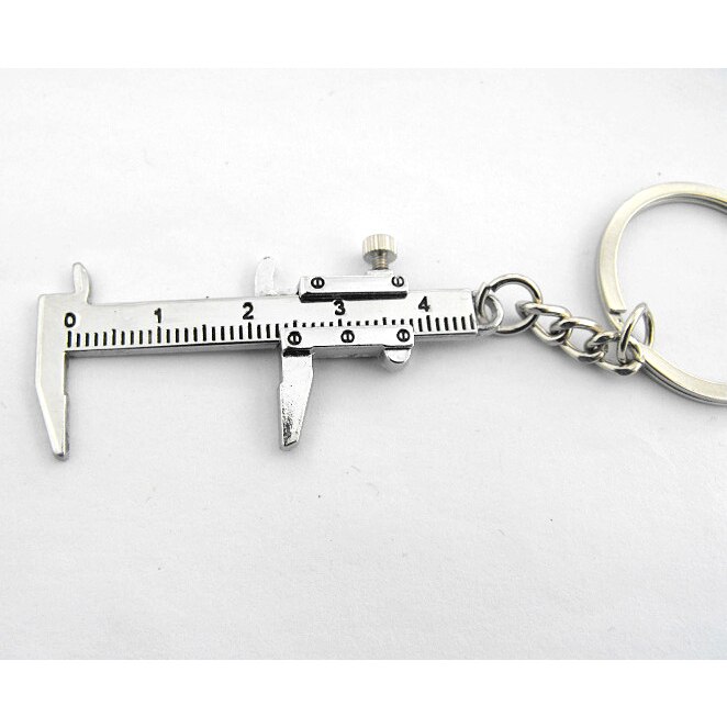 2 Colors Simulation Movable Vernier Caliper Model Slide Ruler Special Novelty Key ring ruler Keyring