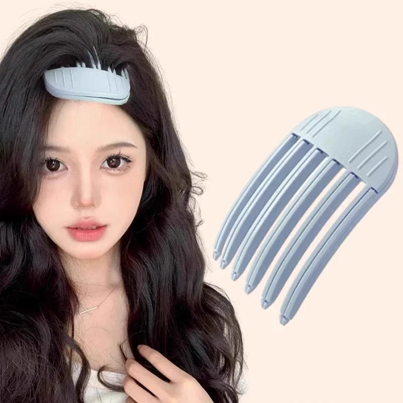 2 pçs fofo hairpin curling franja clipes raízes de cabelo volumizing grampos de cabelo conjunto feminino curling clipe fixo moda volume rolo de cabelo: Marrom