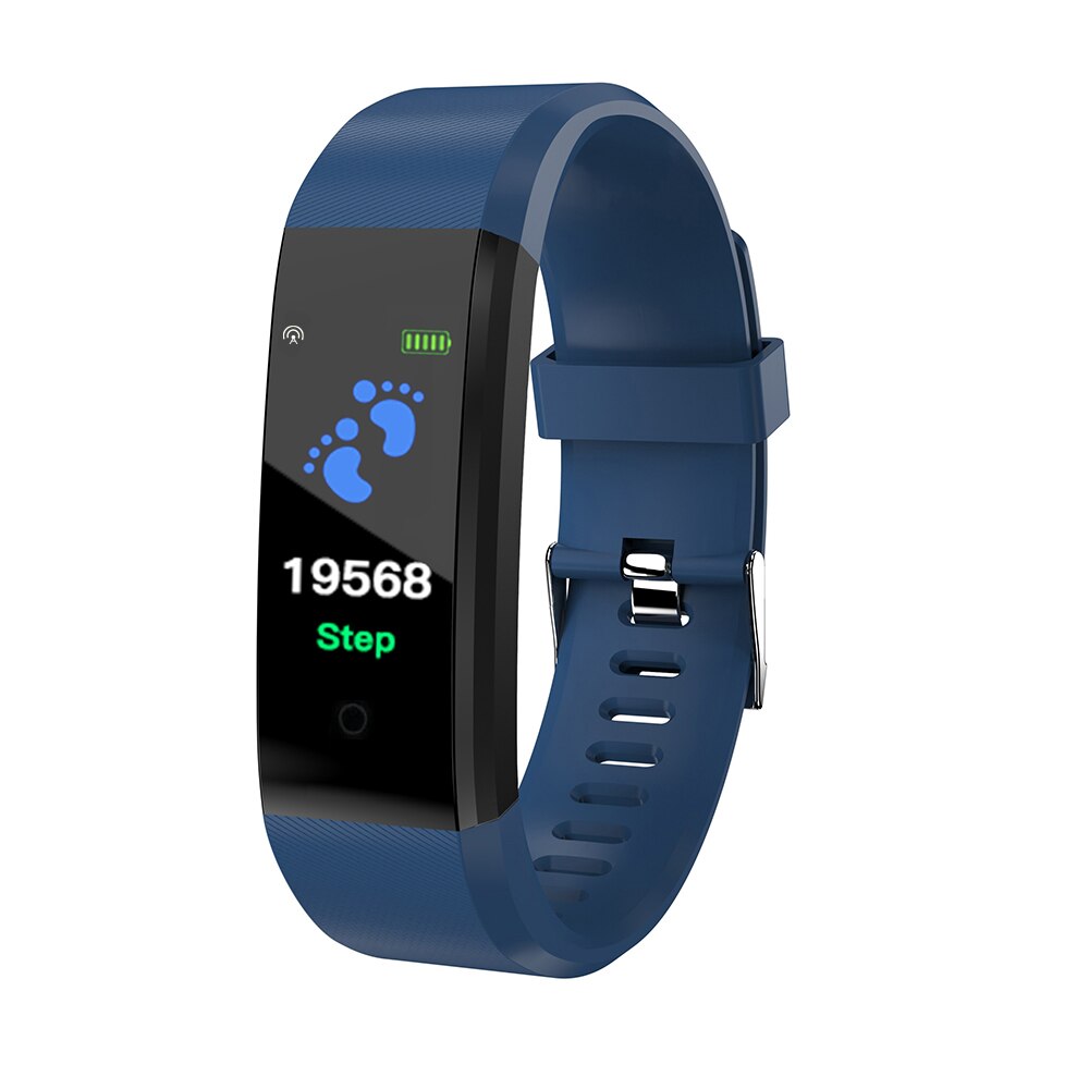 Pulsera inteligente deportiva resistente al agua IP67, con pantalla TFT de 0,96 pulgadas, control del ritmo cardíaco y de la presión arterial, para Fitness y calorías: C