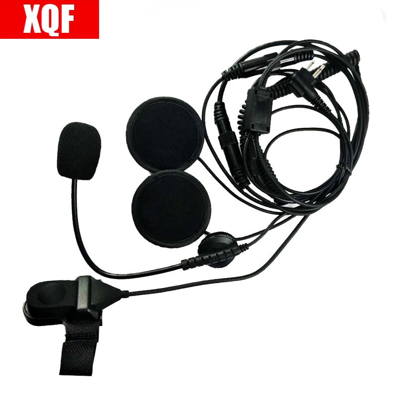 2 pinos dedo ptt fone de ouvido capacete da motocicleta microfone para motorola gp série gp68 cp sp ct pro p xtn cls espírito m série rádio