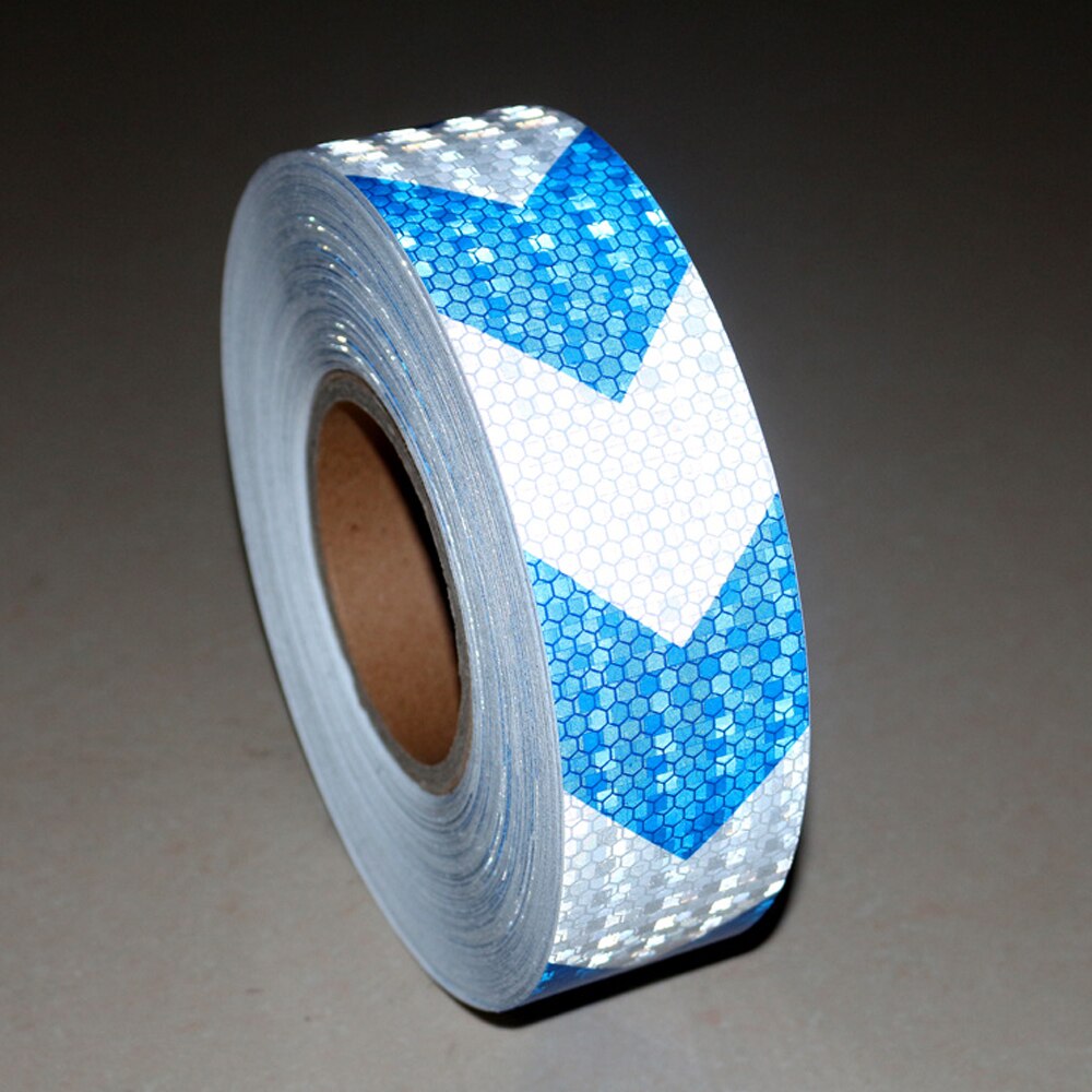 2"*164' white with blue arrows Reflective Warning Conspicuity Tape Film Sticker truck conspicuity strips Reflective Material