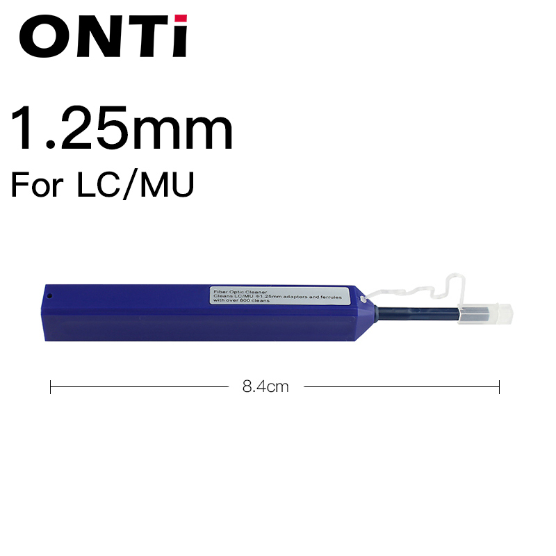 ONTi 2pcs One-Click Cleaner Optical Fiber Cleaner Pen Cleans 2.5mm SC FC ST and 1.25mm LC MU Connector Over 800 Times