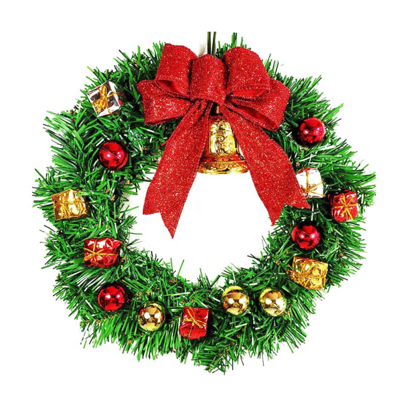 Christmas Wreaths Garlands For Door Hanger Outdoor Hanging Garland Home Window Fireplace Decorations: A