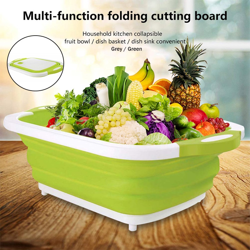 Vouwen Hakblokken 3 In 1 Multifunctionele Folding Groente Mand Draagbare Snijplank voor Keuken Home Living