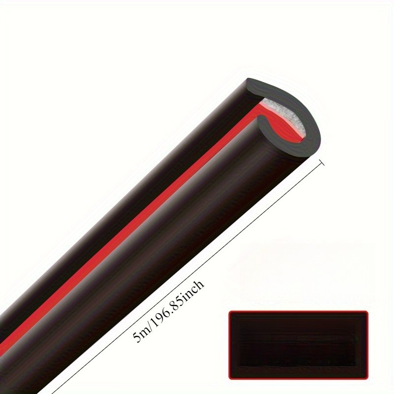 Protectores de borde de protección de puerta de coche Universal tipo 5m, tira de moldura de estilo embellecedor, Protector de arañazos de goma para coche