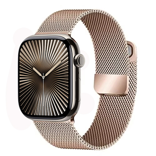 Correa milanesa para Apple Watch Ultra2 49mm 10 9 8 7 46mm 45mm 41mm 6 5 4 SE 44mm 40mm Metal magnético doble sección IWatch 3 42mm