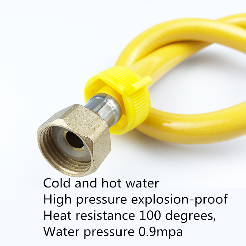 20CM-100CM Plumbing HoseKitchen Bathroom Closestool Inlet Output Double Thickness for Cold and Water G1/2 Pipe Hoses