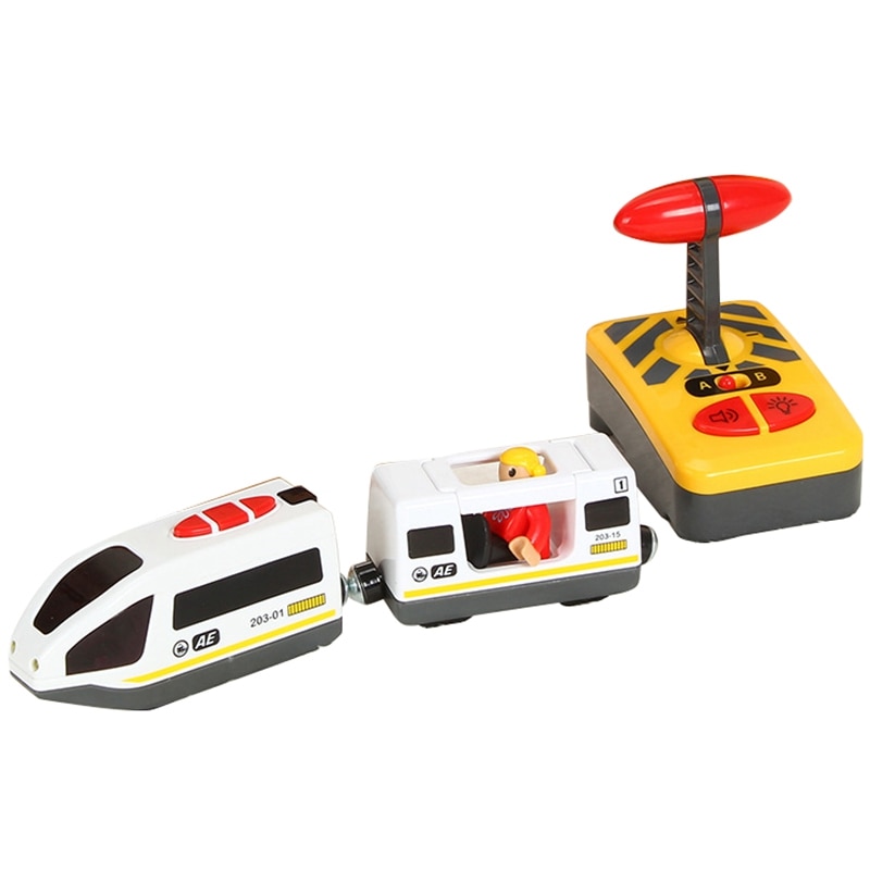 Tren Eléctrico de Control remoto Compatible con tren de juguete de pista de madera: Default Title