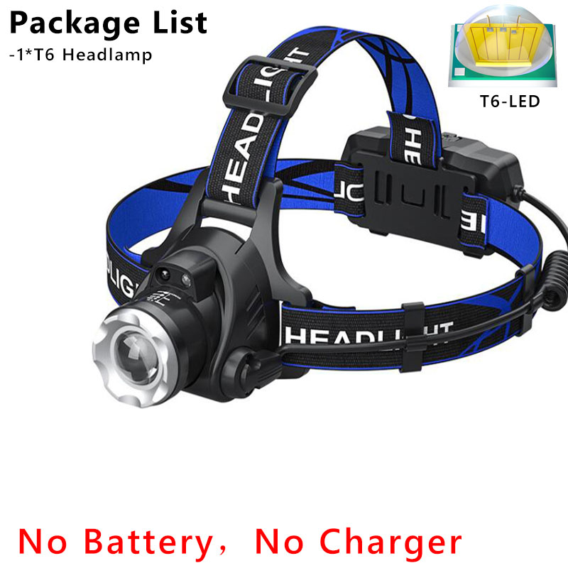 ZK40 30000LM Upgrade Headlamp Sensor XHP90 Fishing Headlight 18650 Battery Flashlight USB Rechargeable Head Lights Torch Lantern: WHITE / Silver