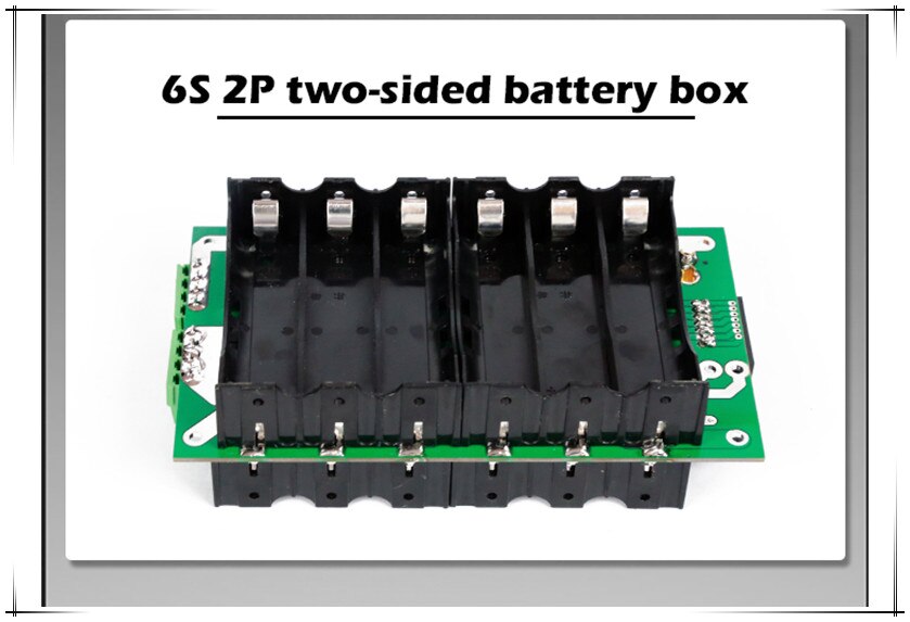 Support de batterie 18650 de 24V pour voiture électrique, boîtier de batterie au Lithium-ion, circuits d'équilibre 6s, bms, pcb, bricolage, ebike: 6S 2P No BMS