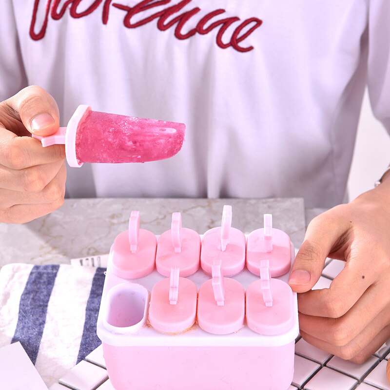 Ice Cream Popsicle Molds Cooking Tools Rectangle Shaped Reusable DIY Frozen Ice Cream Pop Baking Moulds