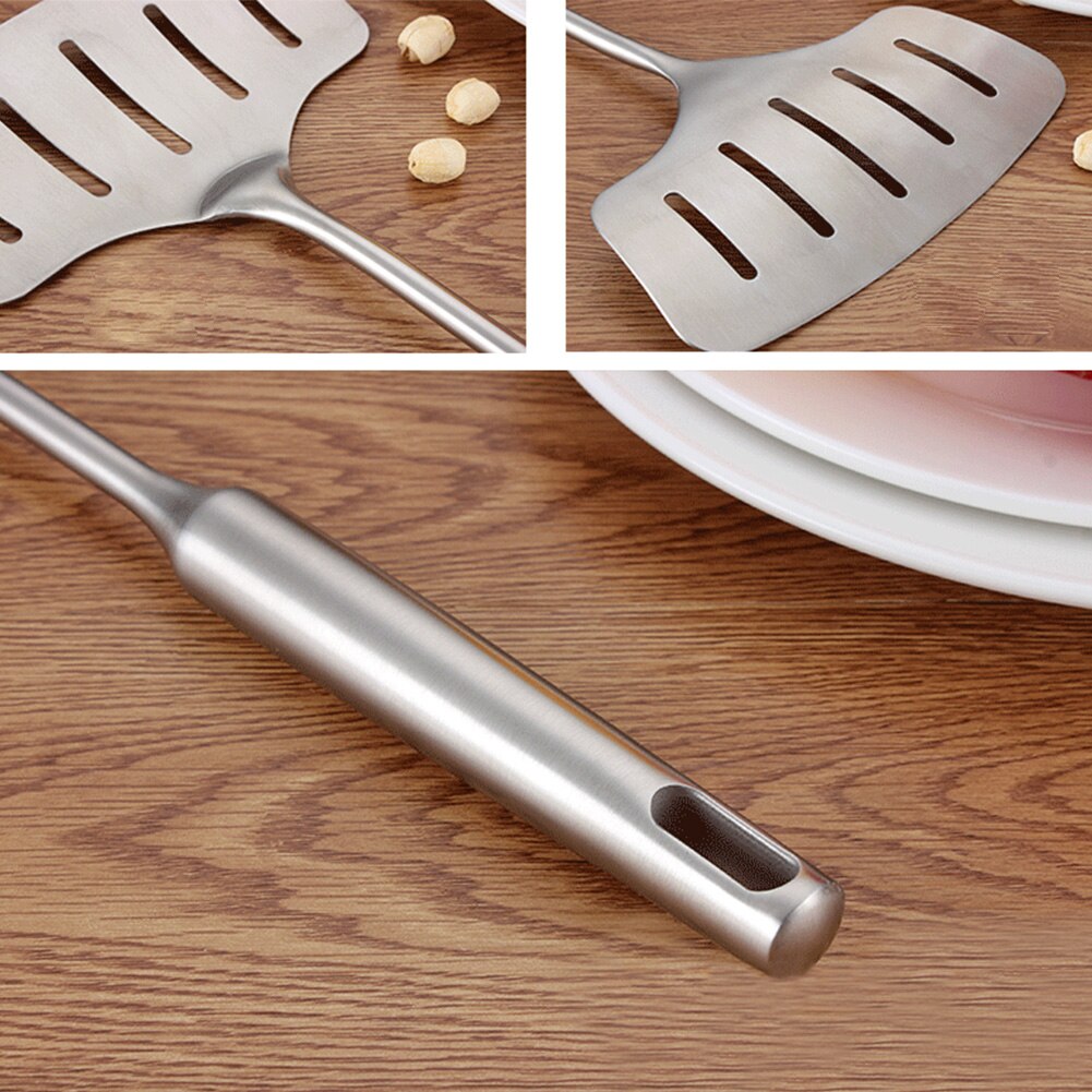 Steak Shovel Utensils Scraper Non Stick Spatulas Lightweight Wide Stainless Steel BBQ Cooking Slotted Fish Turner