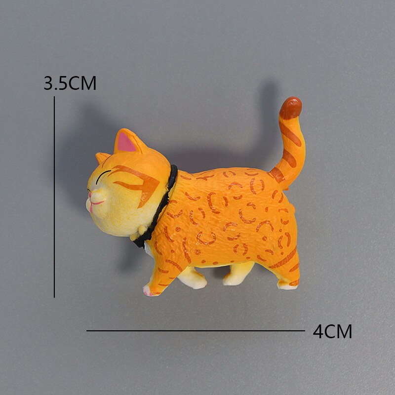 Combinación de gatitos japoneses para refrigerador, de colección de recuerdos, lindos imanes de nevera para gatos pequeños, animales amarillos, negros y blancos: G