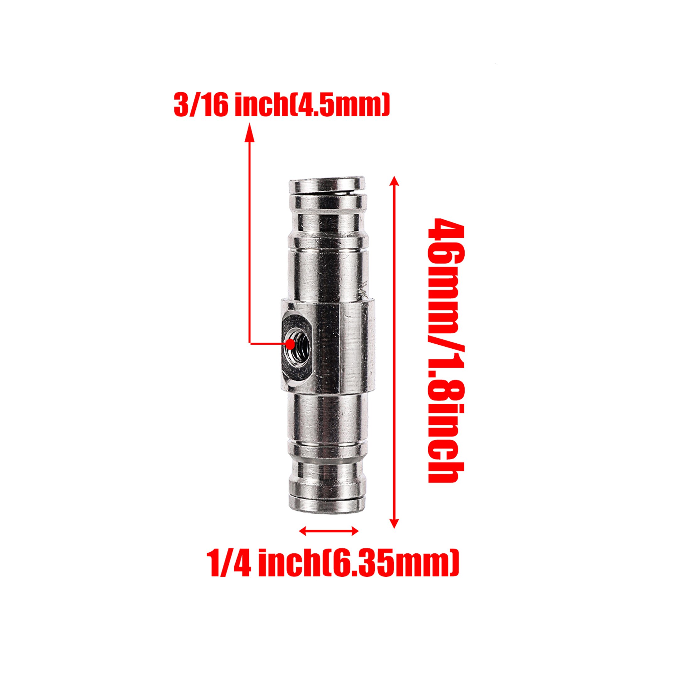 1/4 "Pijp Slip Lock Connector Vernikkeld Koper Snelkoppeling Hoge Druk Verneveling Irrigatie Od 6.35Mm Buis Mondstuk fitting: Straight Single Jet