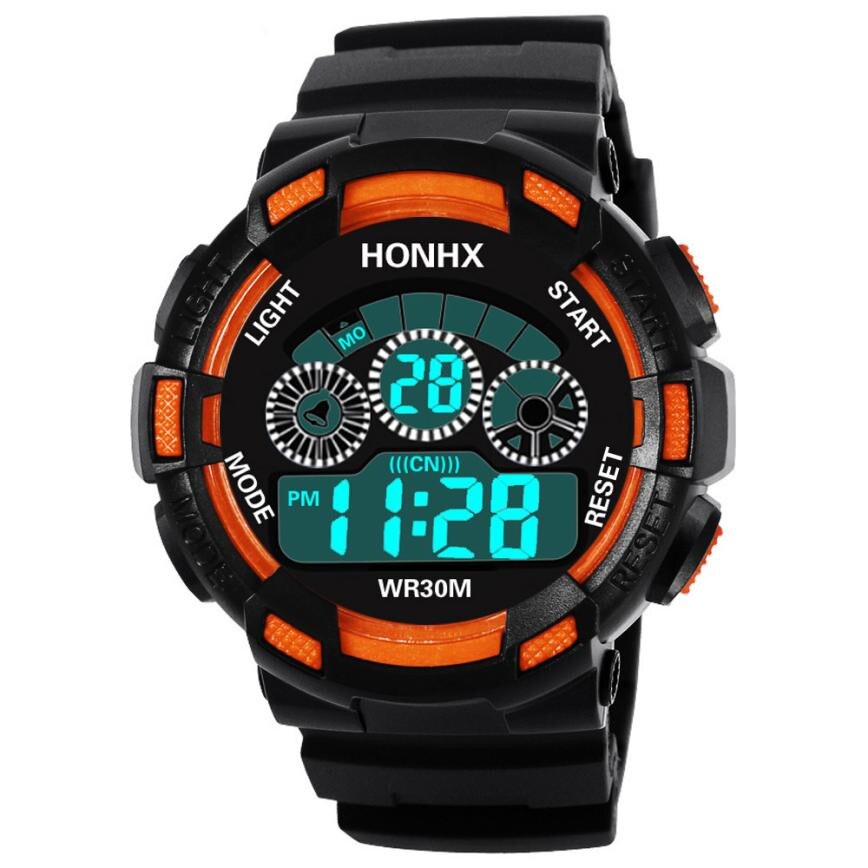 TZ #501 Waterdicht Kinderen Jongens Digitale LED Sporthorloge Kids Alarm Datum Horloge