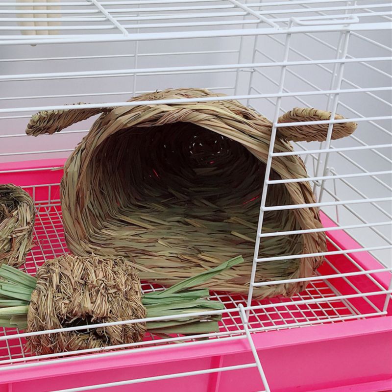 Chinchilla seng kjæledyr halm stoff hamster kanin marsvin bur reir hjemme leketøy  c63b