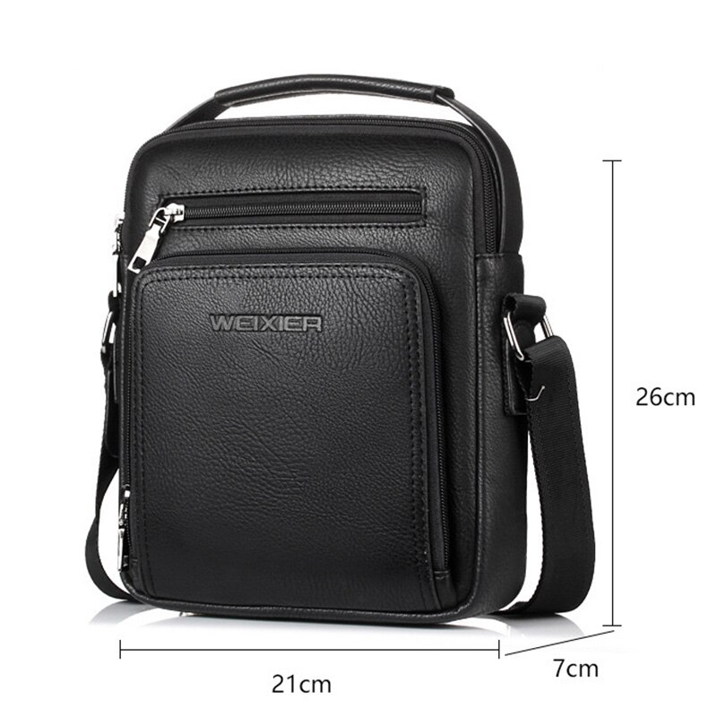 Business pu læder messenger taske mænd håndtaske top mandlige skuldertasker mænd crossbody tasker enkelt afslappet lynlås