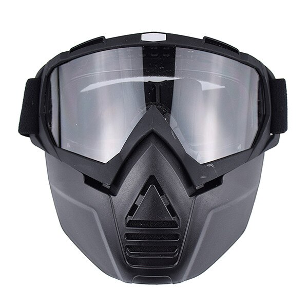 VEMAR Goggles Motorcycle Protective Gears Flexible Cross Helmet Face Mask Motocross Goggles Dirt Bike UTV Eyewear Gear Glasses: Transparent Lens
