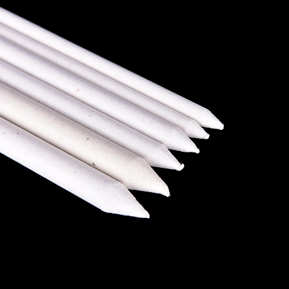 6pcs Blending Smudge Stump Stick Sketch Art White Drawing Pen Tool Rice Paper For Making Shadows Dark Areas