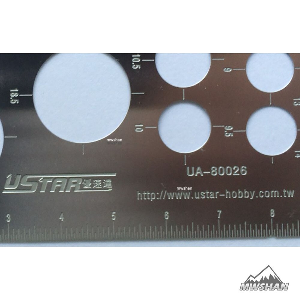 Ustar 80026 model hobby cirkulær indgraveret linjebræt metal håndværktøj tilbehør diy