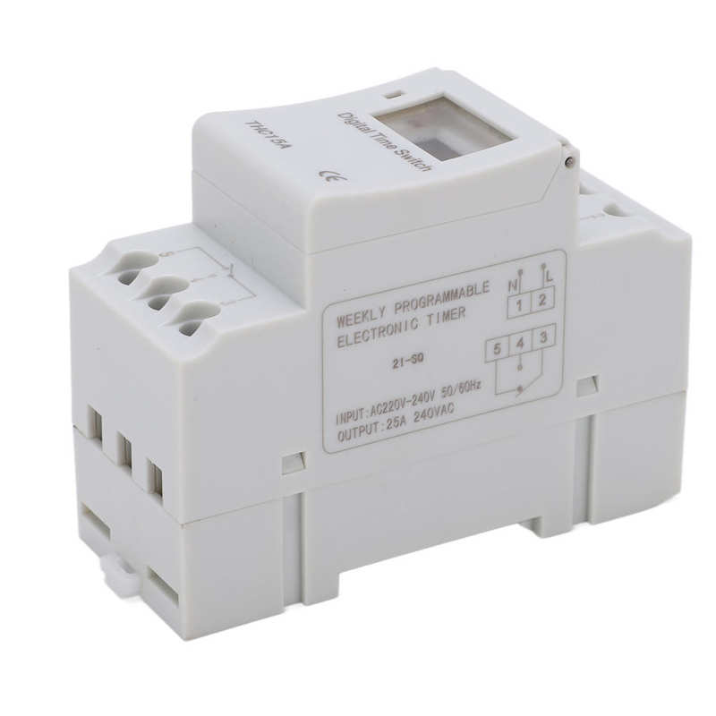 THC15A Electronic Time Switch LCD Display Programmable Digital Timer for Street Lamps Programmable Weekly Timer