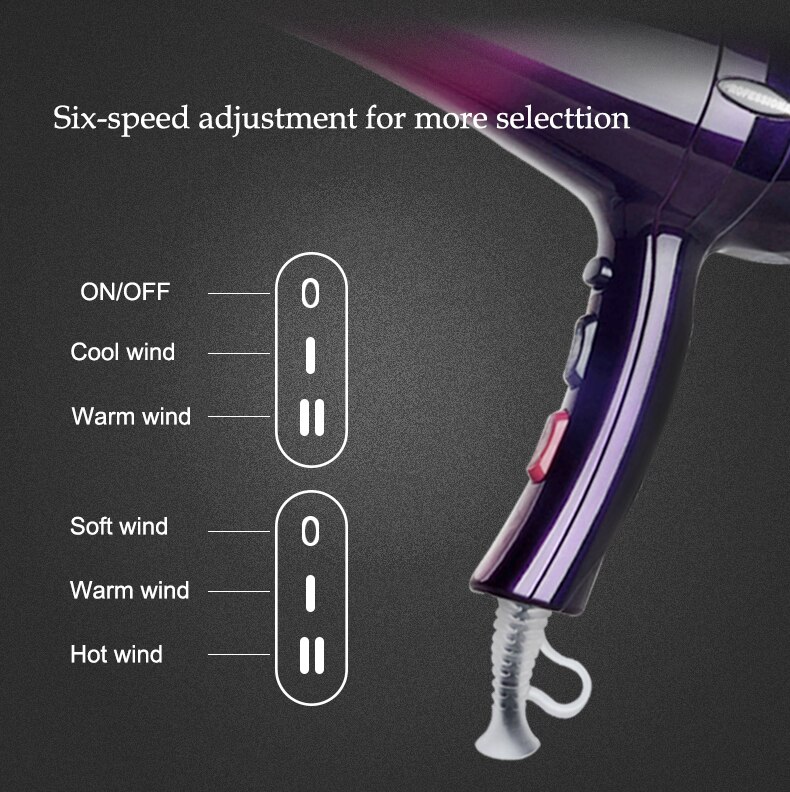 Powerful And Cold Wind Hair Dryer Blow dryer Styling Tools For Salons and household use