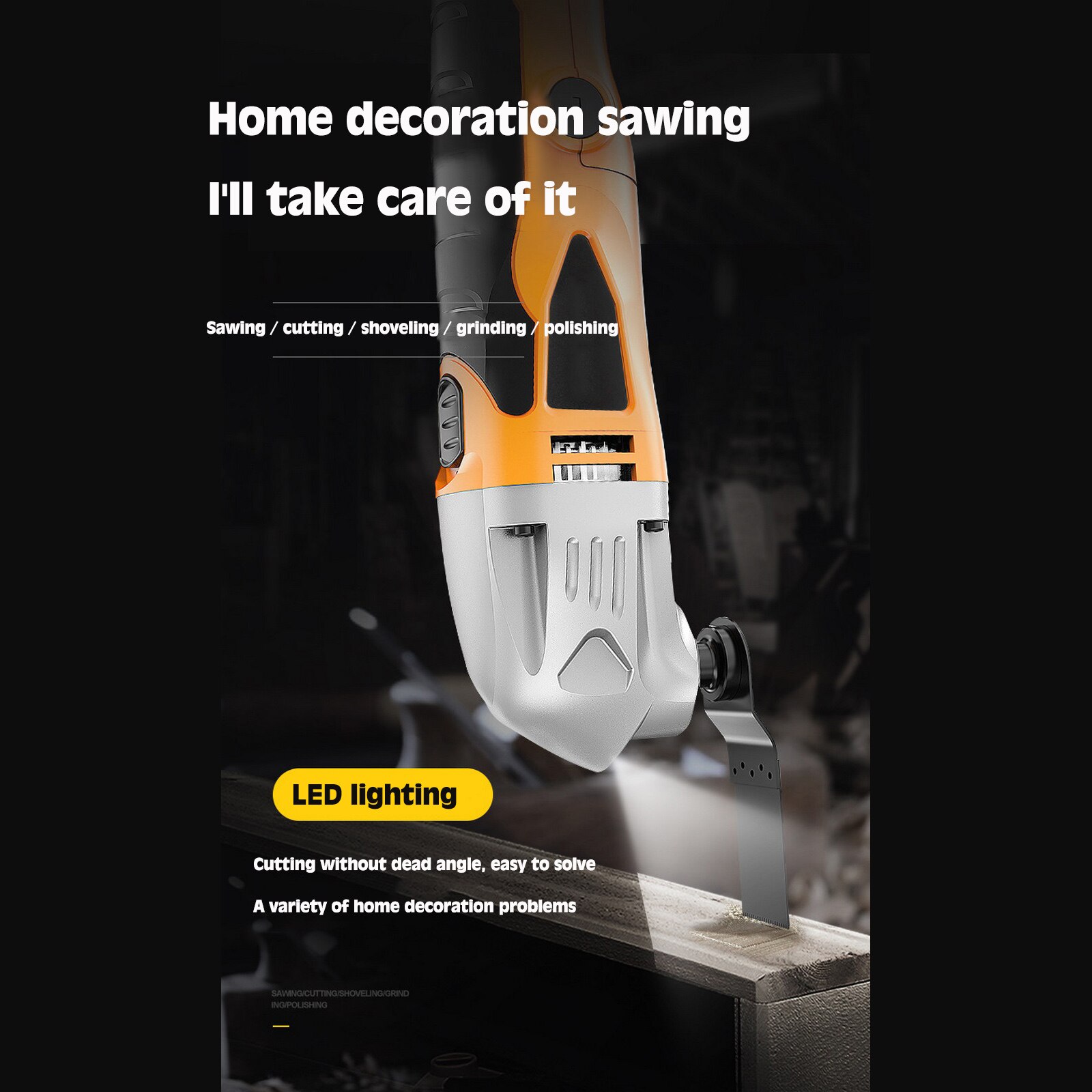 Oscillating Multi-Tools Renovator Tool Oscillating Trimmer Home Trimmer Woodworking Tools Multi-Function Electric Saw