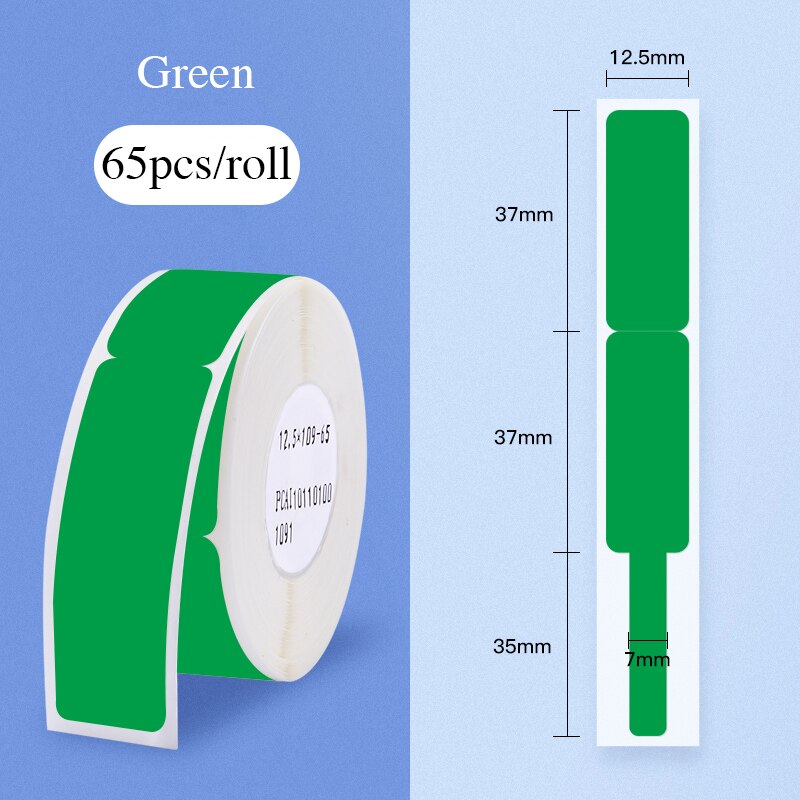 Niimbot D11 Label Printer P-type Label Paper Cable Printing Sticker for Communication Machine Room Network Cable Thermal Labels: Green