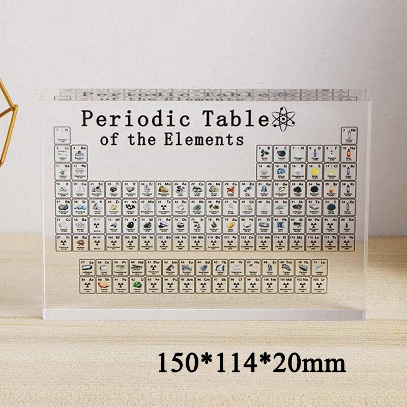 Periodic Table Display Acrylic Teaching Tool for School Teacher Best Birthday for Kids Chemical Element Display Board S/M/L: S