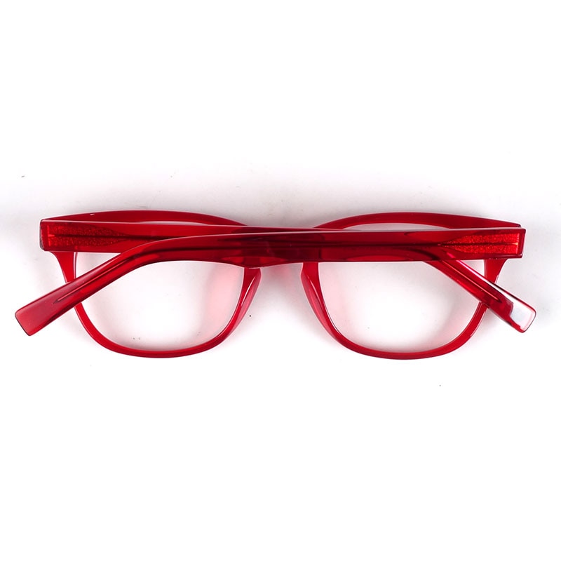Women acetate prescription eyeglasses frames jelly red