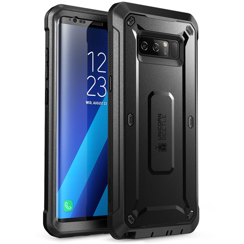 Supcase para samsung galaxy note 8, capa protetora, dobrável, com protetor de tela