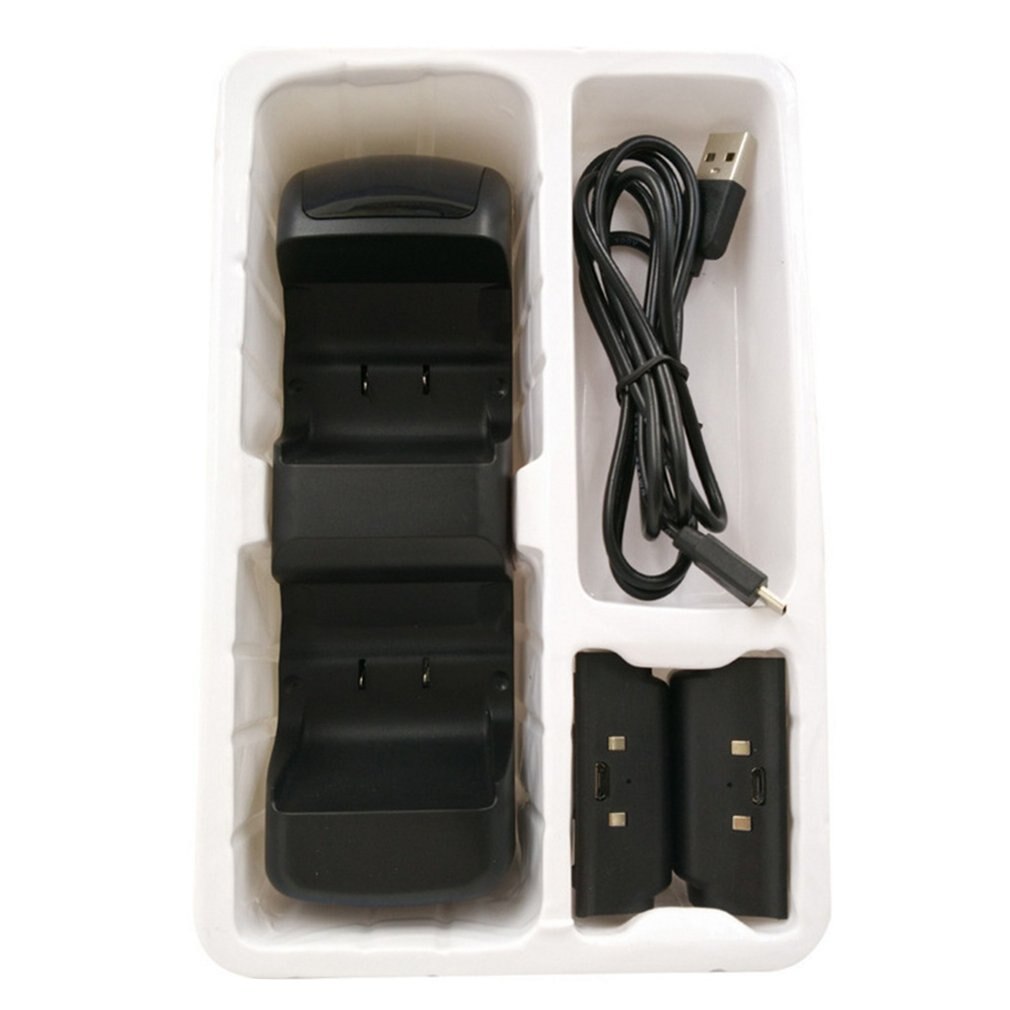 Xbox One/One X/One S Controller Charger Dual Slot High Speed Docking/Charging Station 2 x 1000mAh Rechargeable Battery