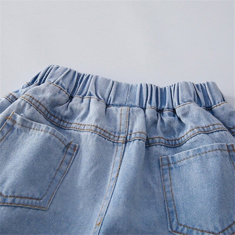 Baby Meisje Jeans Prinses Elastische Taille Parel Kant Bloem Denim Shorts Party Kid Kinderen Zomer Kleding Voor Meisje