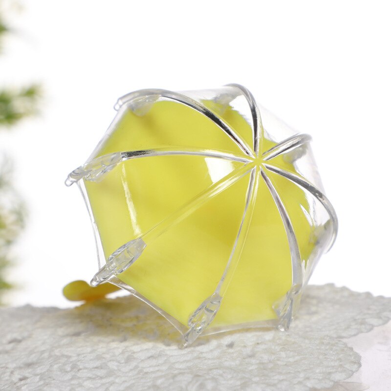 12 Stuks Mini Plastic Paraplu Vormige Candy Box Wedding Party Gunsten Baby Shower Decoratie: Yellow