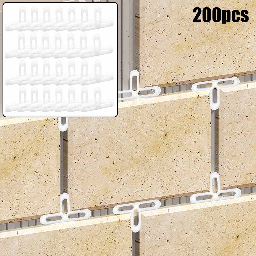 200pc 5mm T Brick Tile Spacers Brick Slips Grouting Plastic For Wall Floor Tiles And Brick Slips