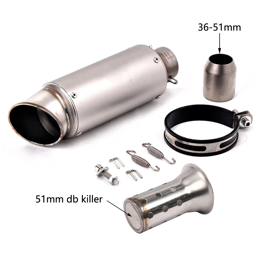 51mm 61mm Motorcycle Exhaust Pipe SC Racing Project Escape Moto Muffler For Pit Bike Cafe Racer pcx r6 z900 mt07 g310gs er6n fz6