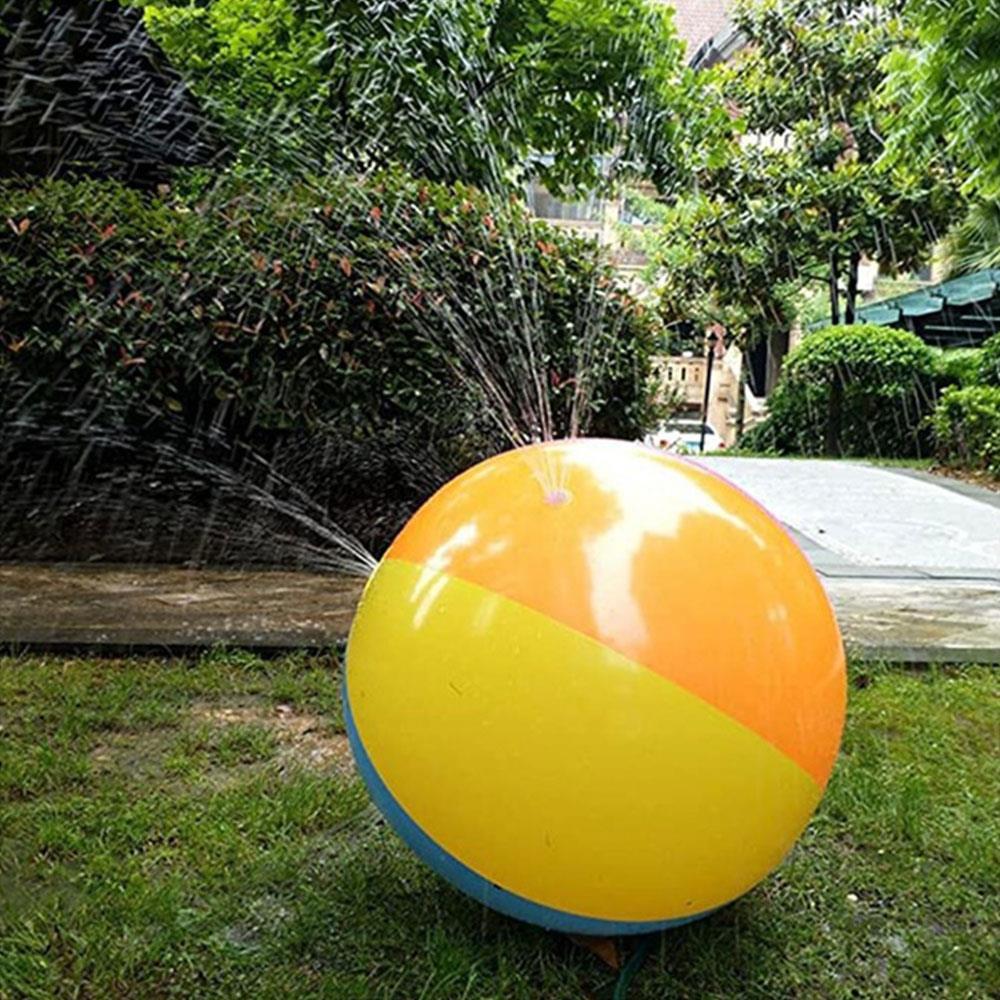 Jeu d'enfant gonflable jet d'eau boule gonflable jouet volant extérieur GameCube PVC 65/75cm piscine