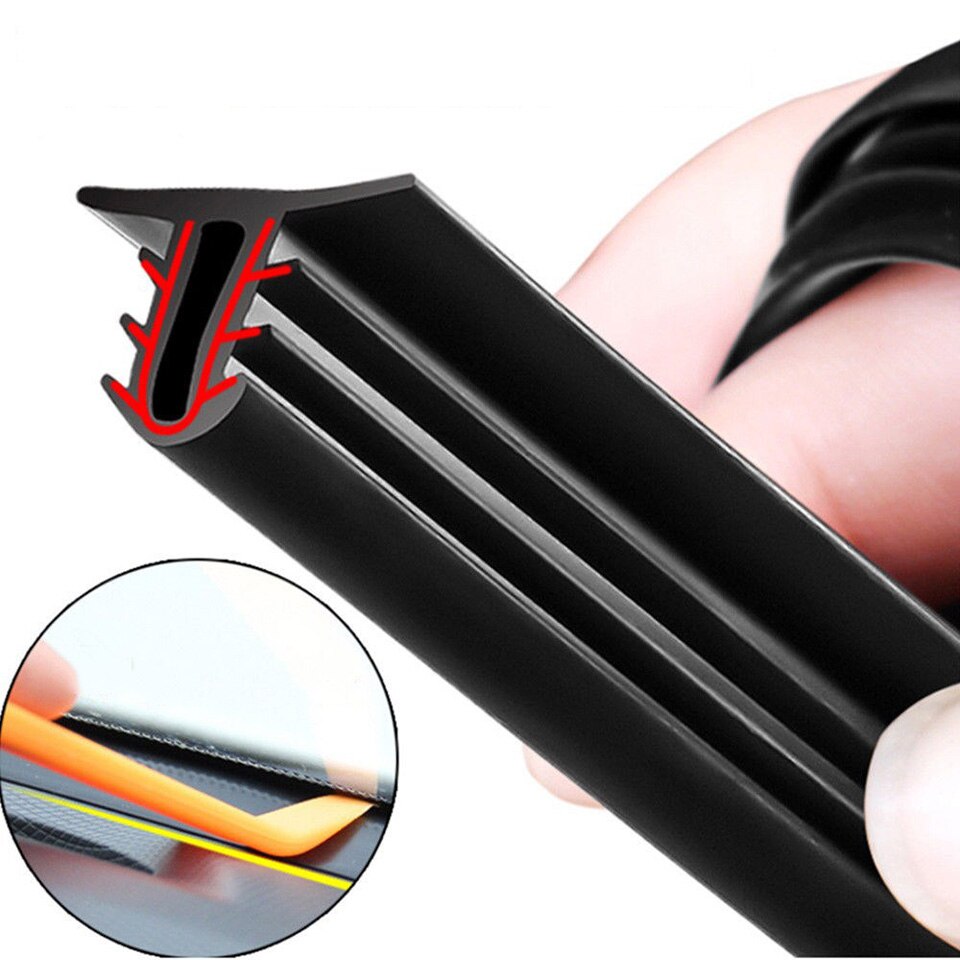 Auto Dashboard Afdichtstrip 1.6M Tochtstrip Rubber Afdichtingen Auto Afdichting Strips Auto Voorruit U Vorm Geluidsisolatie Seal Strip