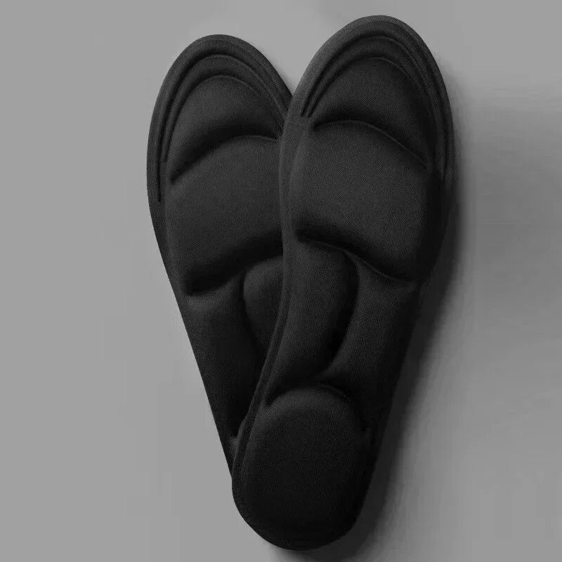 5d massagem memória esporte palmilhas sapatos almofada respirável das mulheres dos homens ortopédico arco apoio palmilhas cuidados palmilha ortopédica: Preto