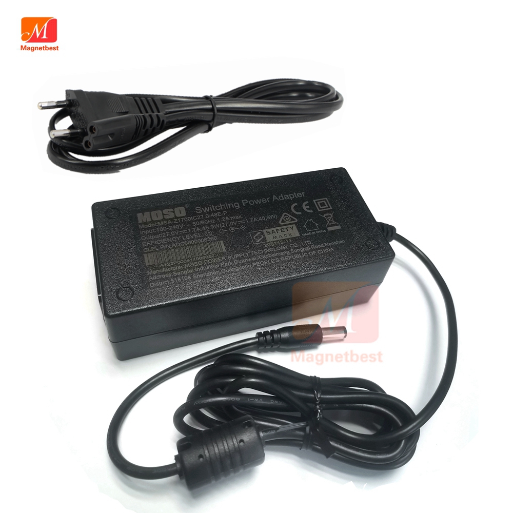 Original MOSO 27V 1.7A Adapter Charger AC DC Transformer Switching Power Supply With EU US AU UK Cable Cord 5.5*2.1mm Converter