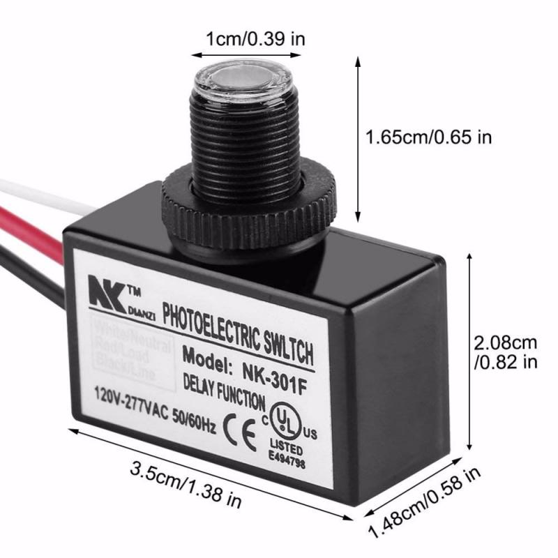 Control Infrared Sensor Photoelectric Photocell Dusk to Dawn Button Photo Control Eye Switch Flush Mount