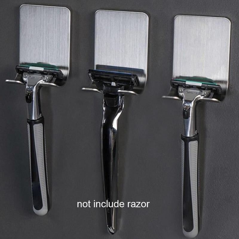 Scheermes Houder Haak Stalen Houder Voor Mannen Scheermes Houder Badkamer Muur Lijm Opslag Haak Gereedschap Scheermes Houder