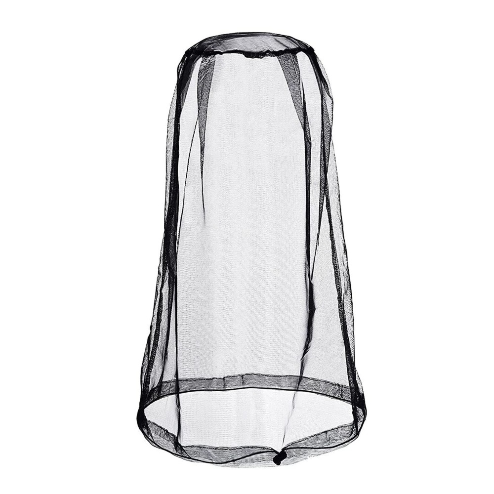 Ademend gaas muggenhoofdnetten Lichtgewicht hoedennet Cover Outdoor Camping Vissen Anti-muggenhoes Insectbestendige hoed: Donkergrijs