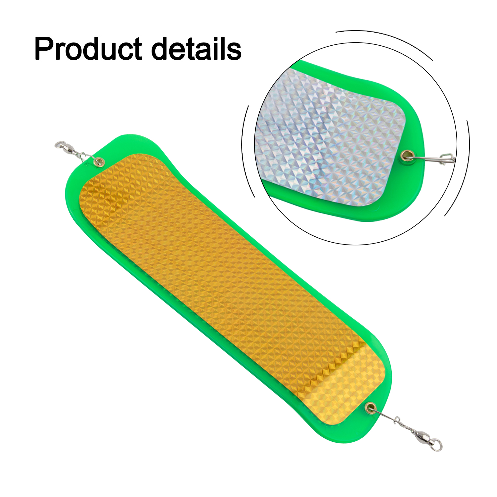 Reflective Diving Board Fishing Flasher Board Fishing Trip Green Wear-resistant Fishing Gear ABS Material Attracts Fish