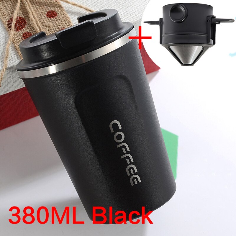 Koffie Drip Filter Cup 350Ml 510Ml Draagbare Herbruikbare Papierloze Giet Over Koffie Druppelaar Opvouwbare Clever Coffee Filter Stijl: 380ml Black Set
