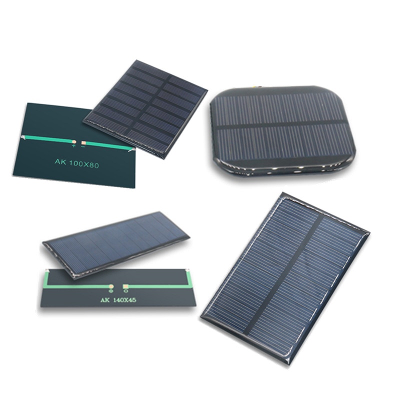 1Pc Solar Cell 5.5V Mini Zonnestelsel Diy Voor Batterij 5V Zonnepaneel Telefoon Opladers Draagbare 60mA 100mA 120mA 130mA 160mA 300mA