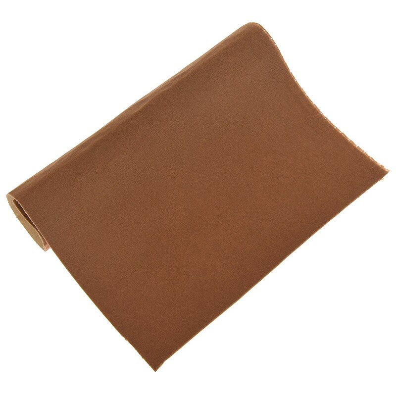 A4 adhésif velours flocage tissu couleur unie tissu pour vêtements chaussures sacs bricolage accessoires de couture à la main: Light brown