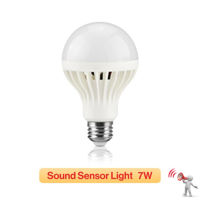 LED Smart Sensor Bulb 3W 5W 7W PIR Motion Sensor Light AC220V LED Infrared Human Body Sound Light E27 Corridor Smart Light: 7W / warm white